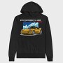 Yellow Porsche Turbo S Night Sky, Hanorac Oversize Barbati (Unisex)