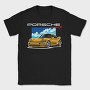 Yellow Porsche Turbo S Night Sky, Tricou Barbati (Unisex)
