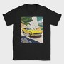 Yellow Chevy Camaro Coastal Cruise, Tricou Barbati (Unisex)