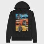 Sports Cars Stance Red Blue Orange, Hanorac Oversize Barbati (Unisex)