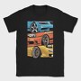 Sports Cars Stance Red Blue Orange, Tricou Barbati (Unisex)