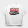 Silvia Japanese Red Flames, Tricou Oversize Barbati (Unisex)