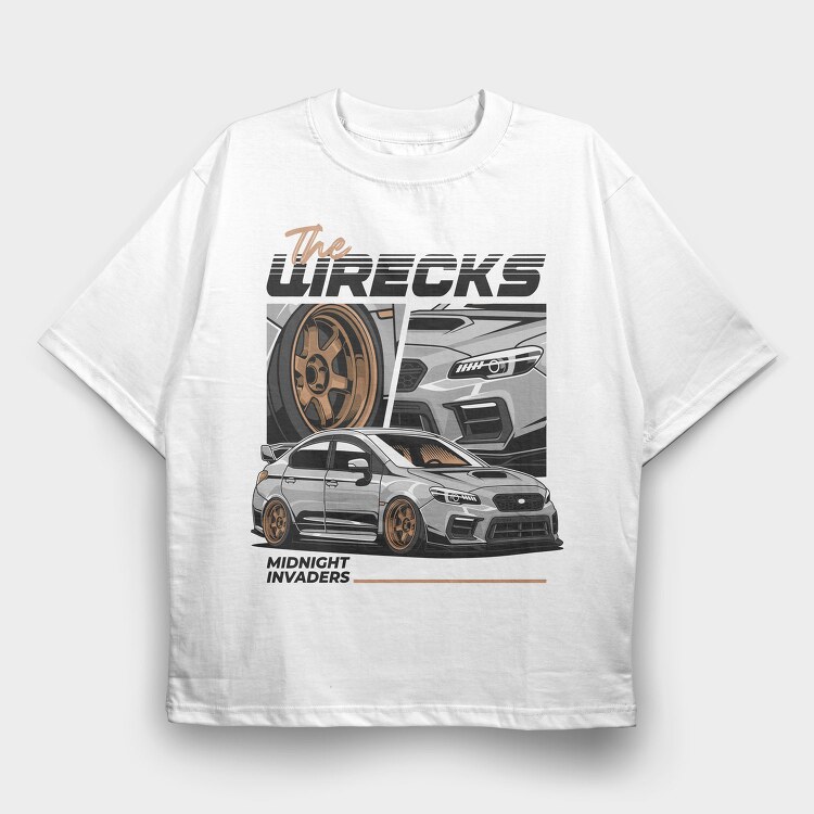 Silver Wrx Wrecked Night, Tricou Oversize Barbati (Unisex)