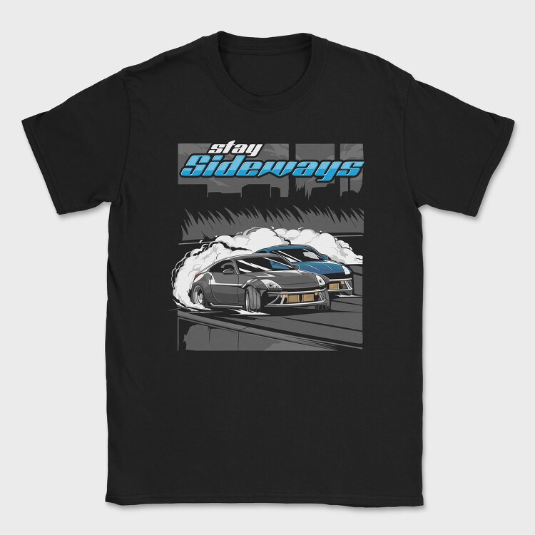 Sideways Drift Car Smoke, Tricou Barbati (Unisex)