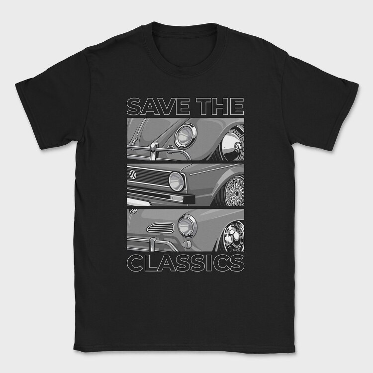Save The Classics 1960S Car Artwork, Tricou Barbati (Unisex)