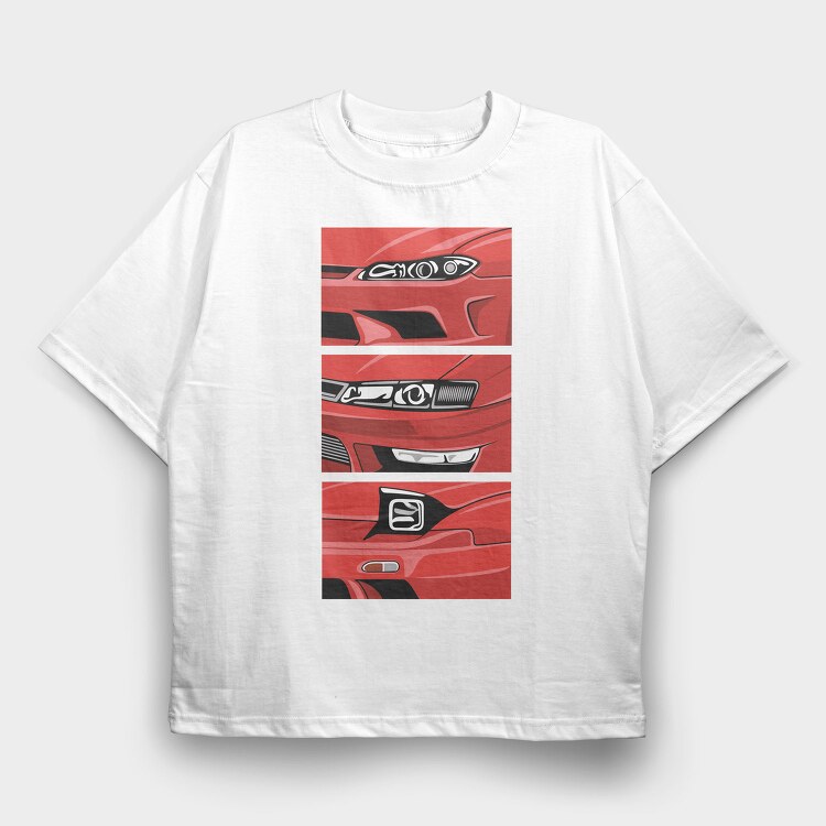 Red Car Stance Sport Modern, Tricou Oversize Barbati (Unisex)