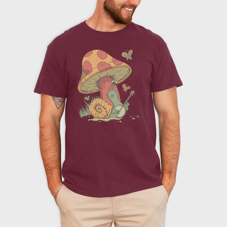Cottagecore Snail, Tricou Barbati (Unisex)