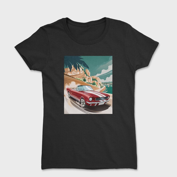 Mustang Coast Cruise Red, Tricou Femei