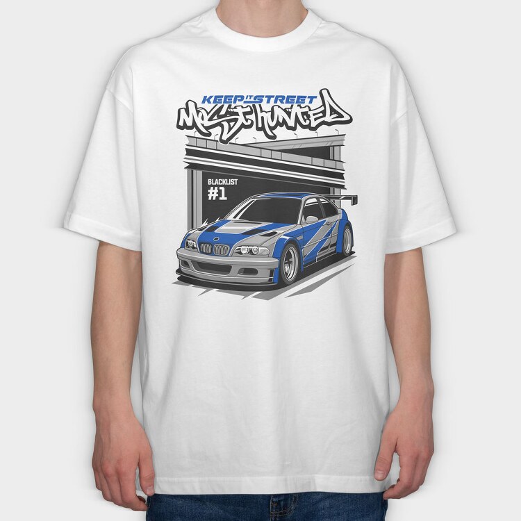 Mustang Blacklist 1 Garage, Tricou Oversize Barbati (Unisex)