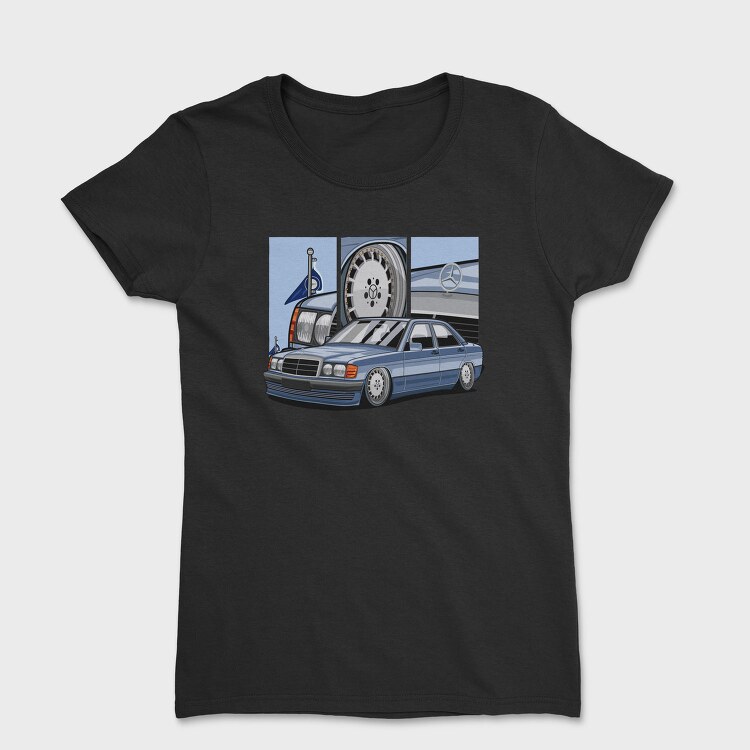 Mercedes W124 Blue Stance, Tricou Femei