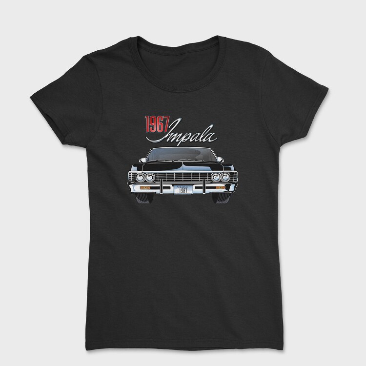 1967 Impala Classic Car Artwork, Tricou Femei