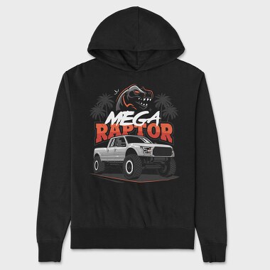 Raptor Truck Palm Ocean Sunset, Hanorac Oversize Barbati (Unisex)