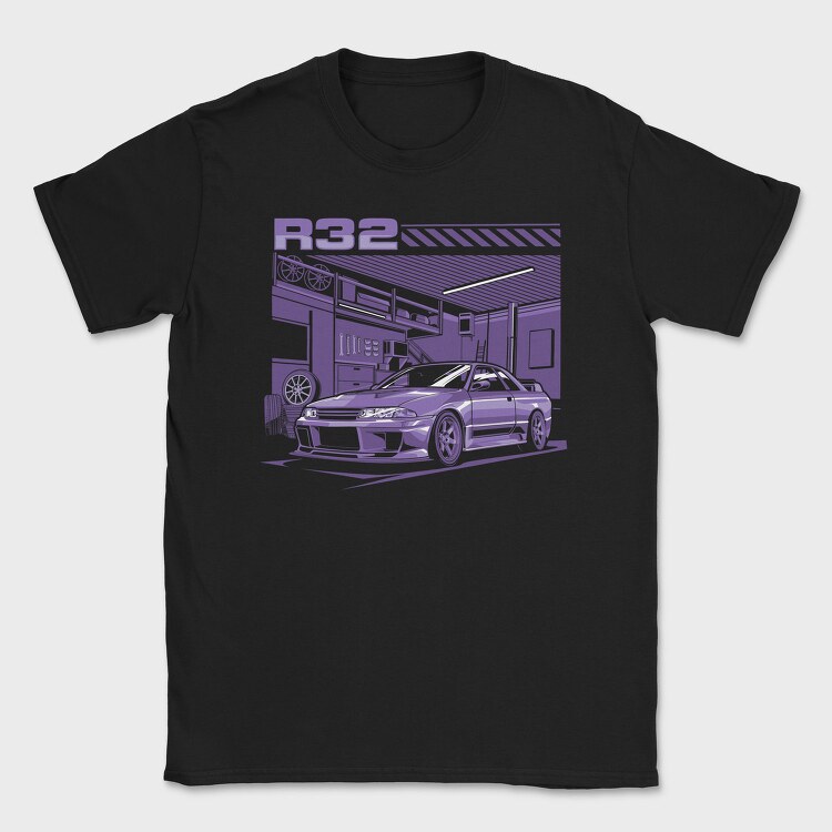 R32 Gtr Garage Purple, Tricou Barbati (Unisex)
