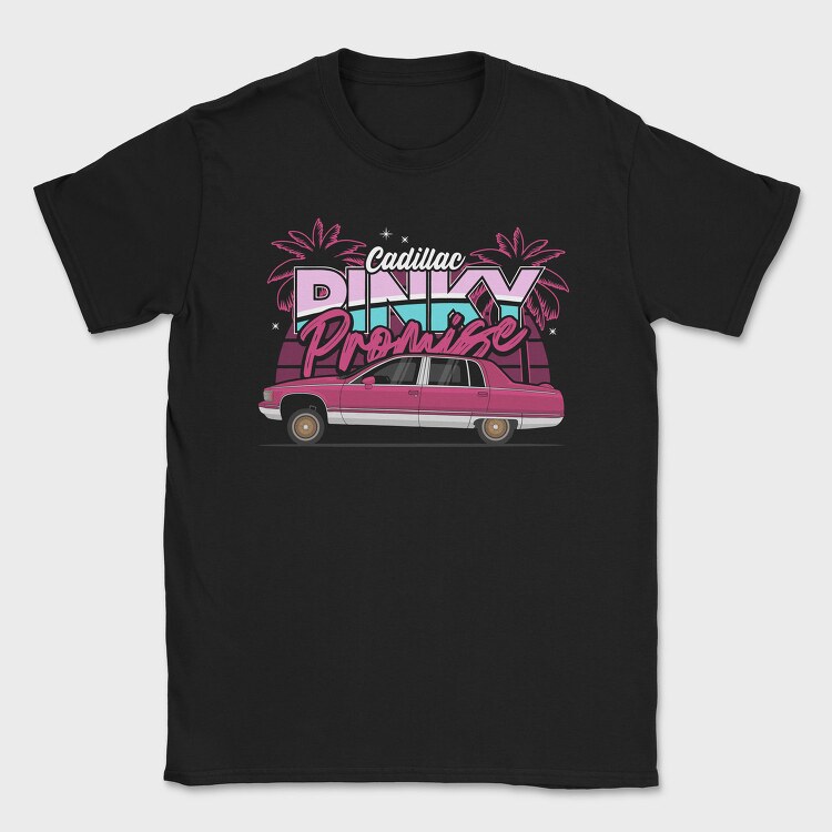 Pink Car Promise Palm Ocean, Tricou Barbati (Unisex)