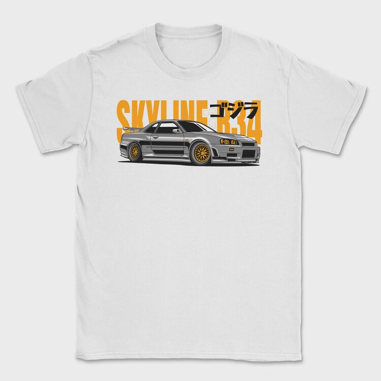 Nissan Skyline Gtr R34 Jdm Fast Mod, Tricou Barbati (Unisex)