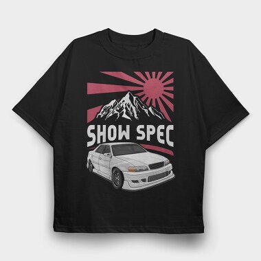 Jdm Altezza Red Skyline Cones, Tricou Oversize Barbati (Unisex)