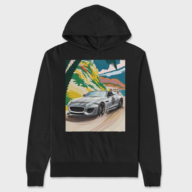 Jaguar F Type Speed Cruise, Hanorac Oversize Barbati (Unisex)
