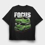 Green Focus Rs Fast Car, Tricou Oversize Barbati (Unisex)