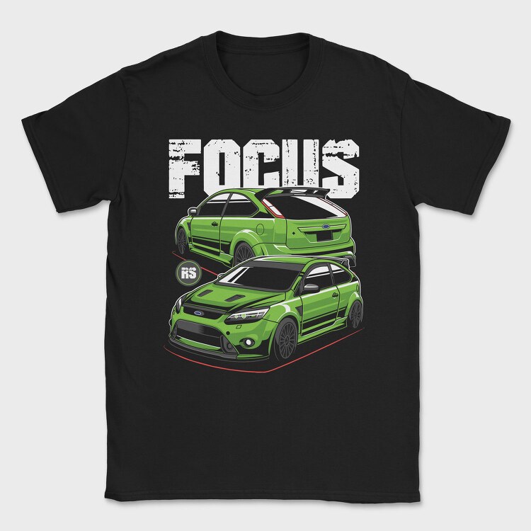 Green Focus Rs Fast Car, Tricou Barbati (Unisex)
