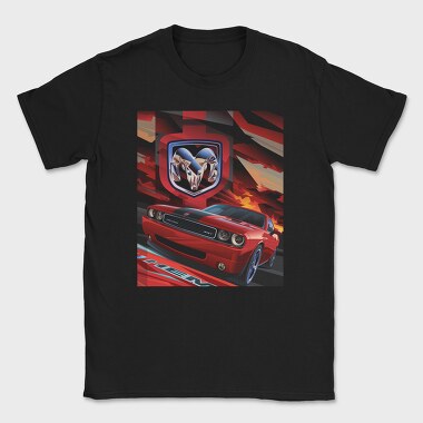 Dodge Challenger Srt Hemi Red, Tricou Barbati (Unisex)