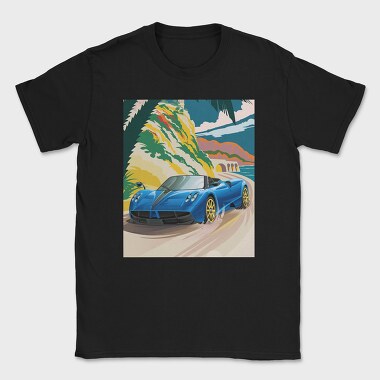 Coastal Speed Car Palm Ocean, Tricou Barbati (Unisex)