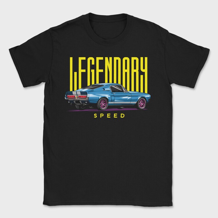 Legendary Speed Mustang, Tricou Barbati (Unisex)
