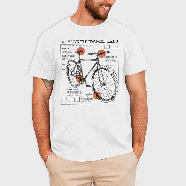 Bike Fundamentals, Tricou Barbati (Unisex)