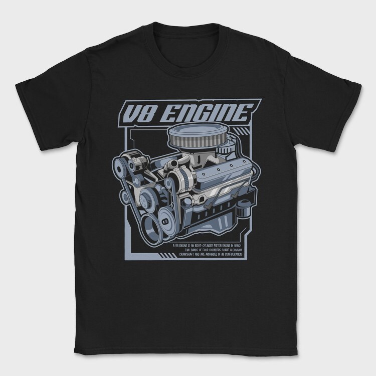 V8 Engine, Tricou Barbati (Unisex)