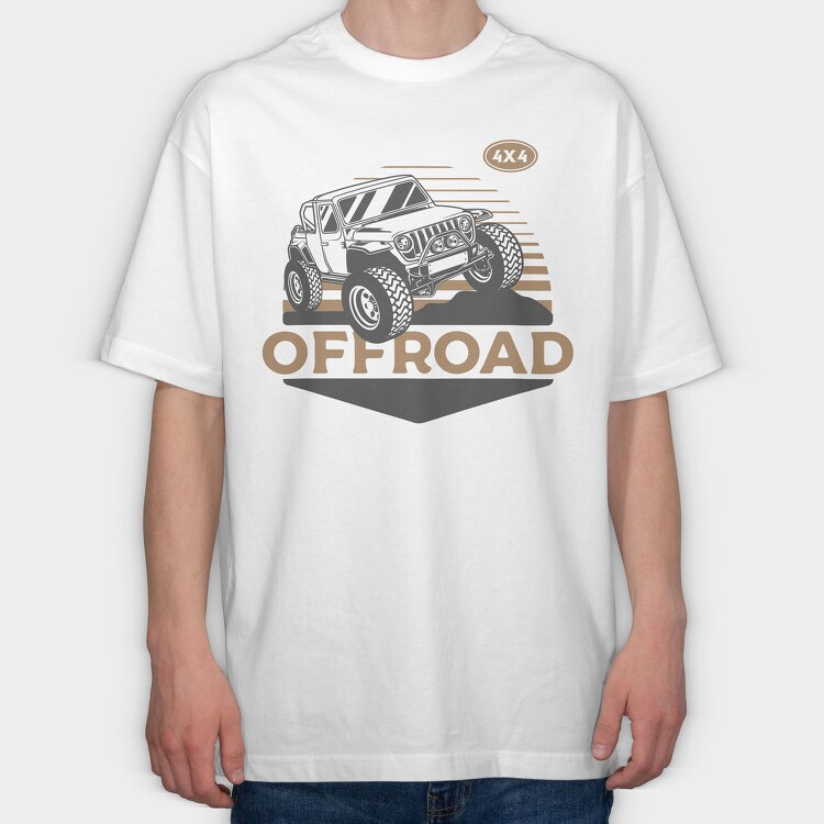 Off Road Jeep 0, Tricou Oversize Barbati (Unisex)