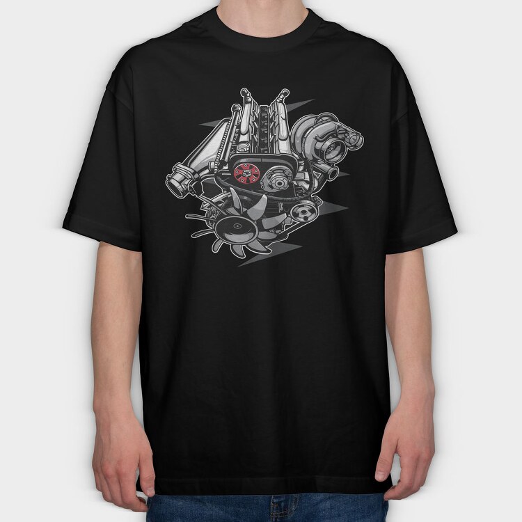 Motor Detail, Tricou Oversize Barbati (Unisex)