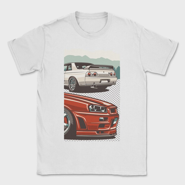 Skyline Front Back, Tricou Barbati (Unisex)