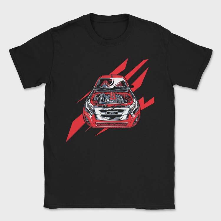 Motor Detail Red Car, Tricou Barbati (Unisex)