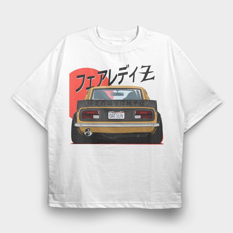 Datsun Back, Tricou Oversize Barbati (Unisex)