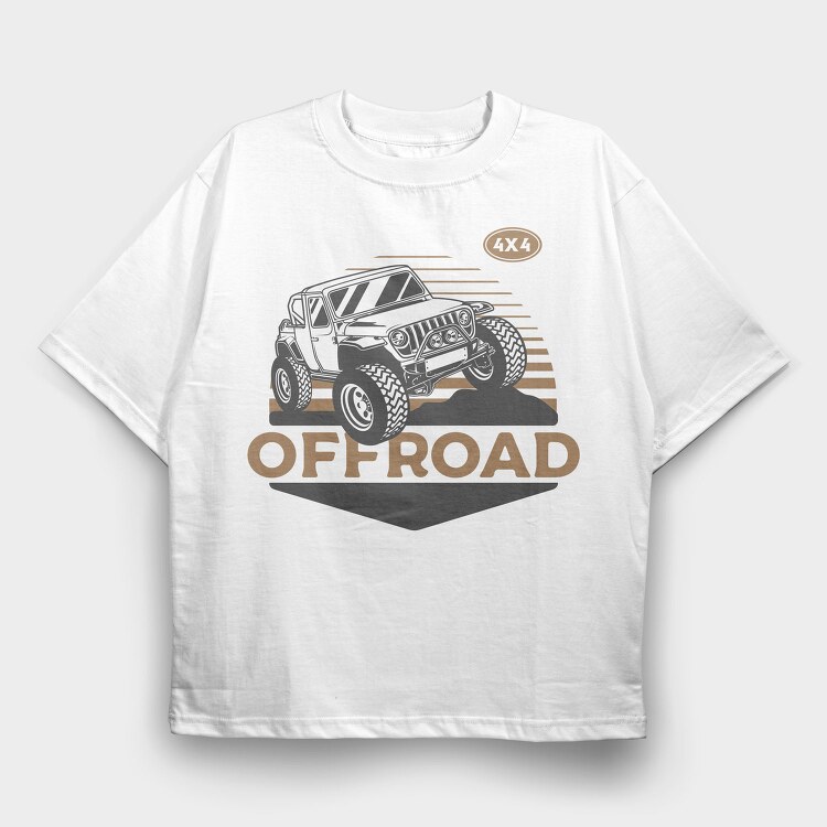 Off Road Jeep 0, Tricou Oversize Barbati (Unisex)