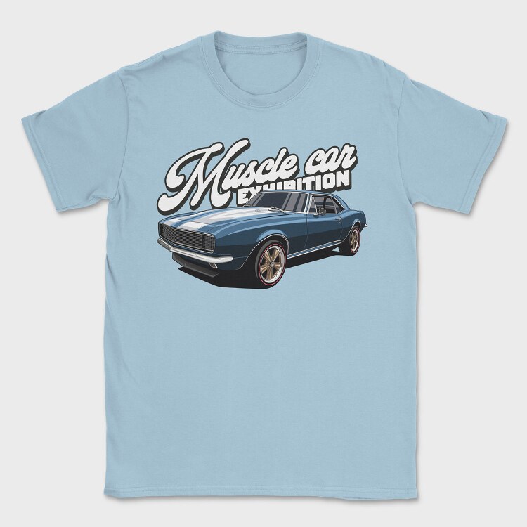 Muscle Blue Car, Tricou Barbati (Unisex)