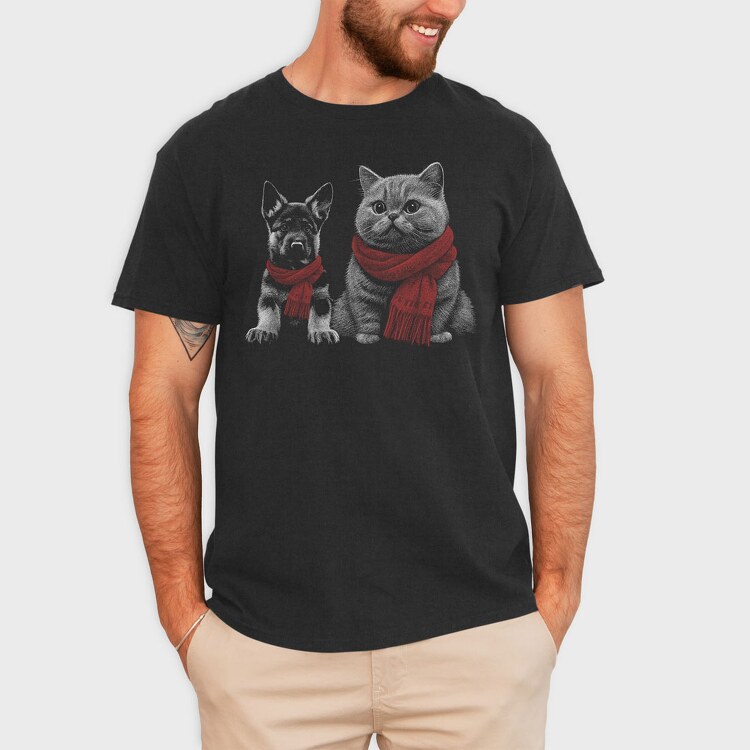 German Shepherd Cat, Tricou Barbati (Unisex)