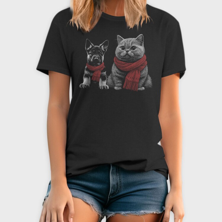German Shepherd Cat, Tricou Barbati (Unisex)