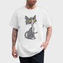 Skinny Funny Cat, Tricou Barbati (Unisex)