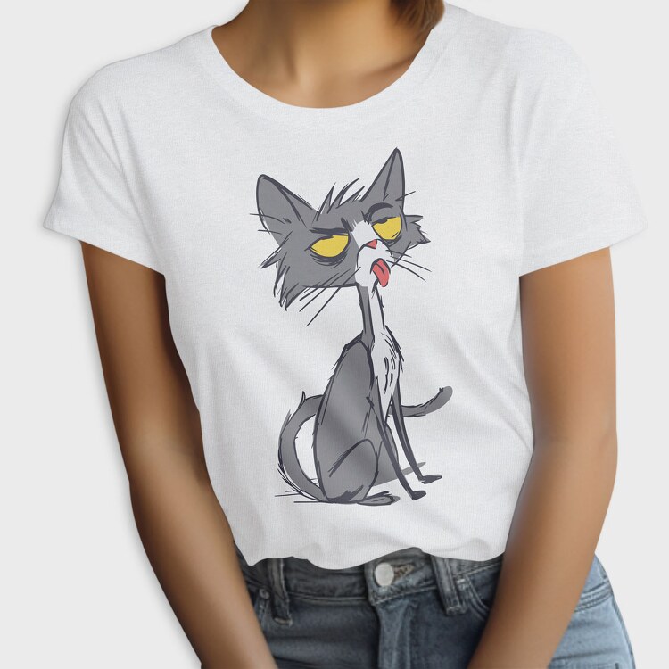 Skinny Funny Cat, Tricou Femei