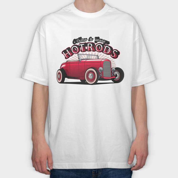 Hotrod 4, Tricou Oversize Barbati (Unisex)