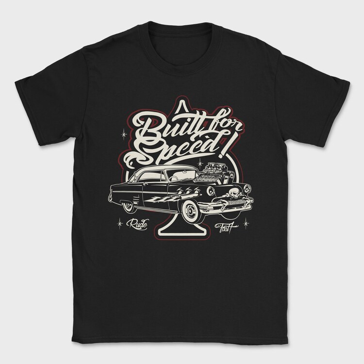 Built for Speed Hotrod Old, Tricou Barbati (Unisex)