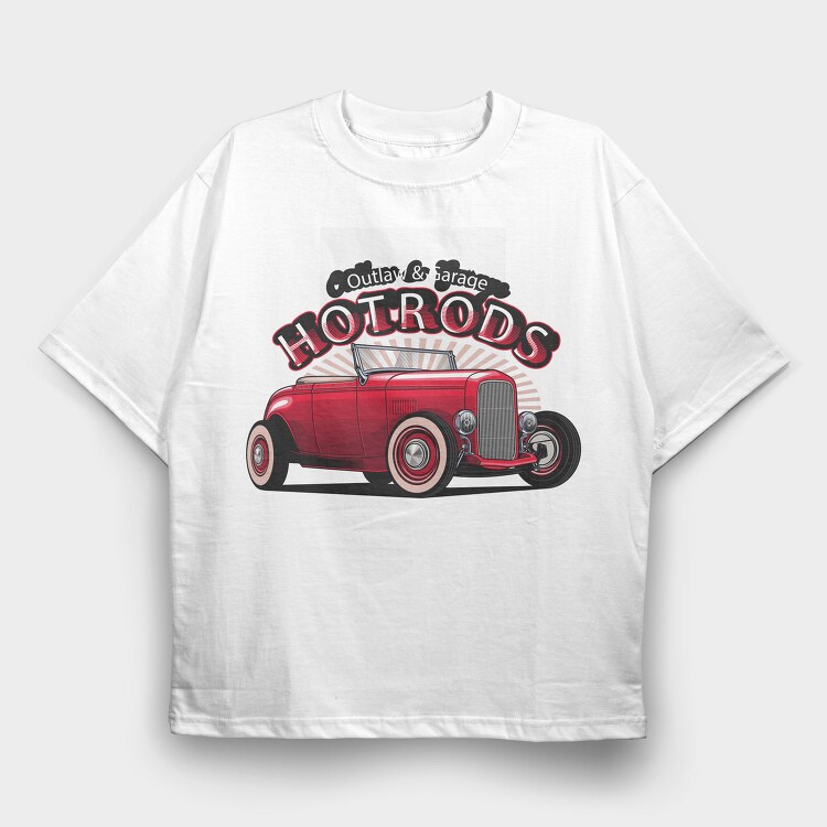 Hotrod 4, Tricou Oversize Barbati (Unisex)