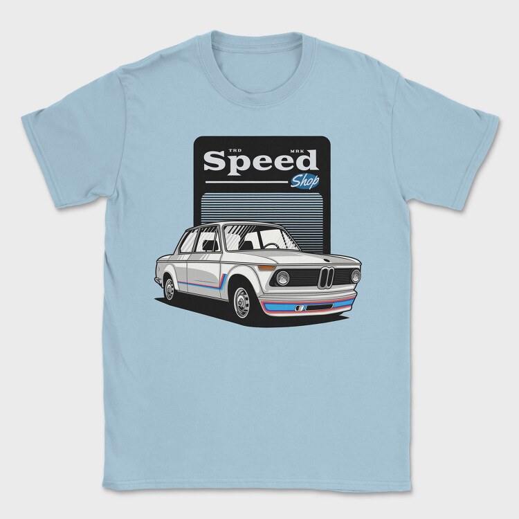 1974 bmw 2002 turbo, Tricou Barbati (Unisex)