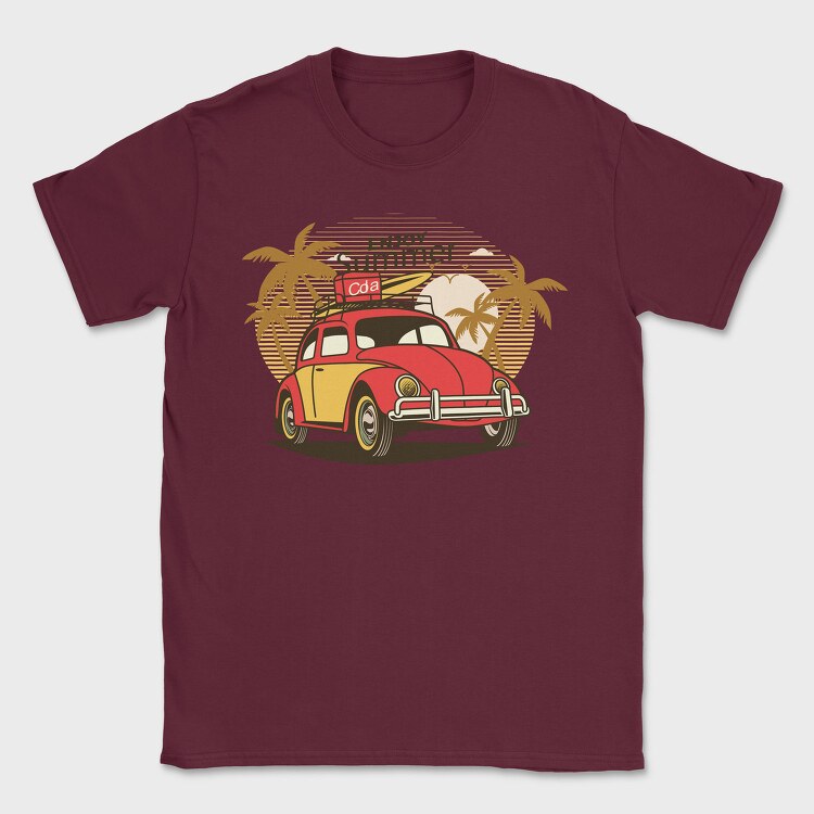 1956 Volkswagen Beetle, Tricou Barbati (Unisex)