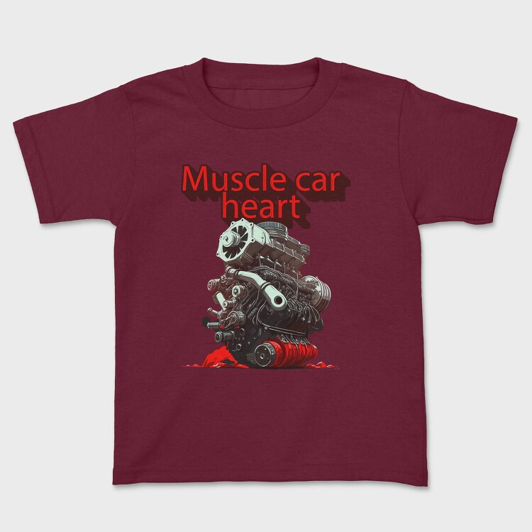 Muscle Car Heart Engine Anime, Tricou Copii