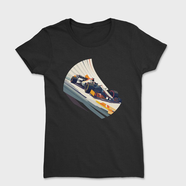 Formula Racing Car Bauhaus Abstract, Tricou Femei