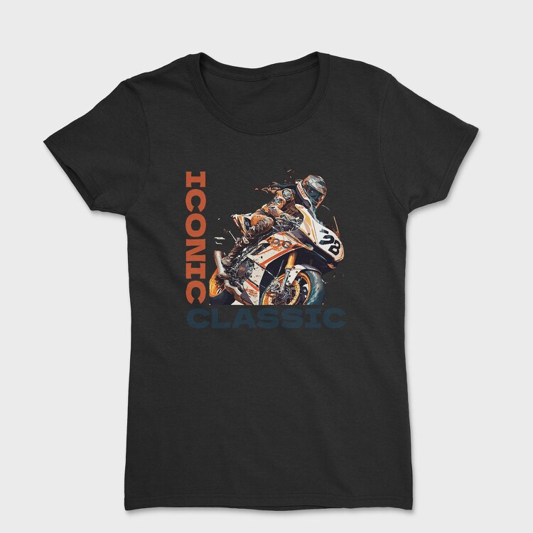 Racing Motorcycle Manga Style Iconic Classic, Tricou Femei