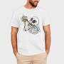 Skull Drinking Beer, Tricou Barbati (Unisex)