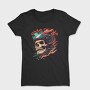 Motorcycle Helmet Skull Ride or Die, Tricou Femei