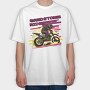 Motocross Rider MotorcycleArt 80S, Tricou Oversize Barbati (Unisex)